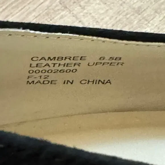 Ralph Lauren Cambree Suede Metallic Espadrilles Wedges Black Size 6.5 - Picture 6 of 6